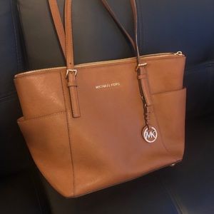 Michael Kors Saffiano Leather Tote Brown